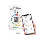 White Google Review Stand