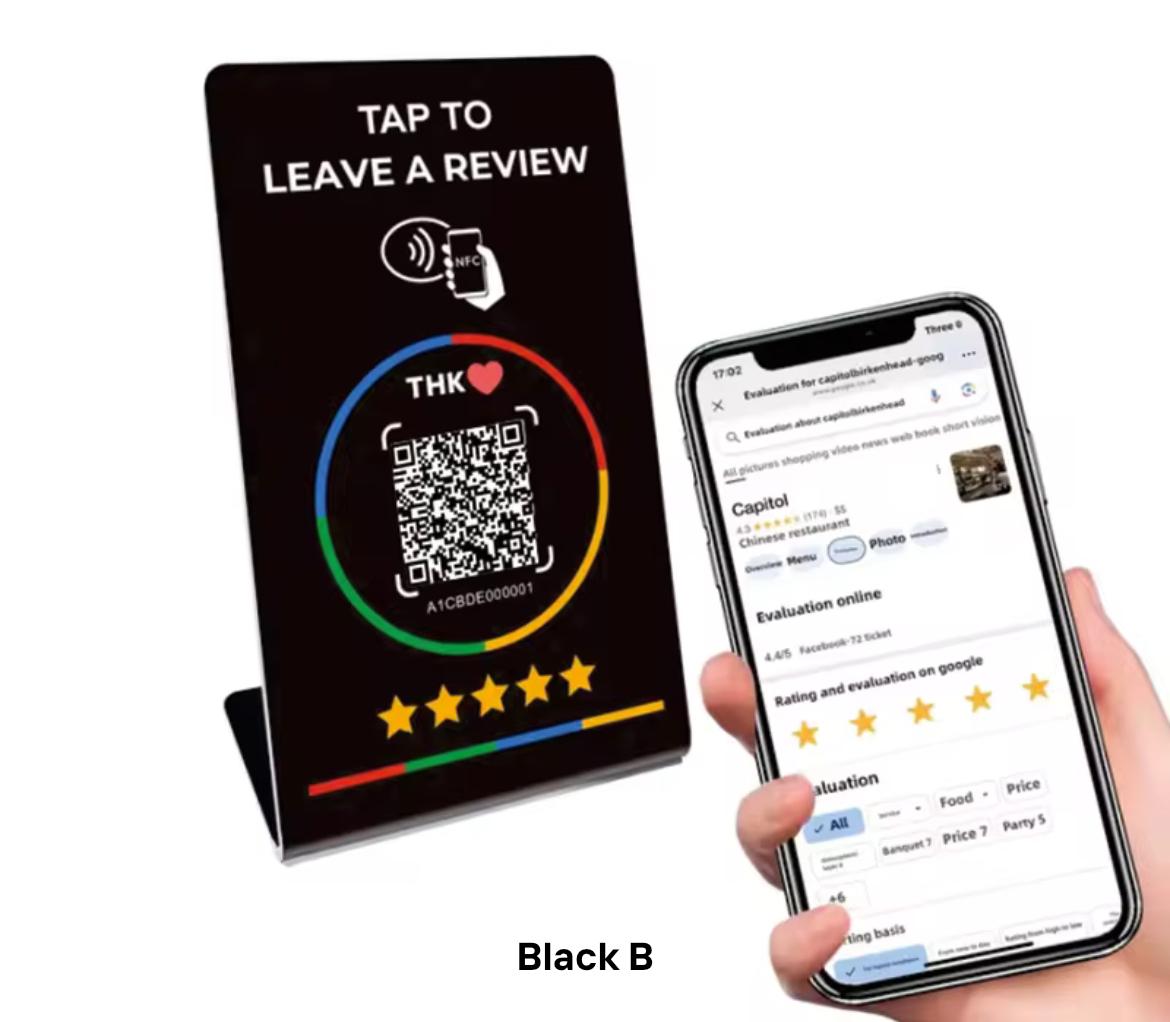 Black Google Review Stand